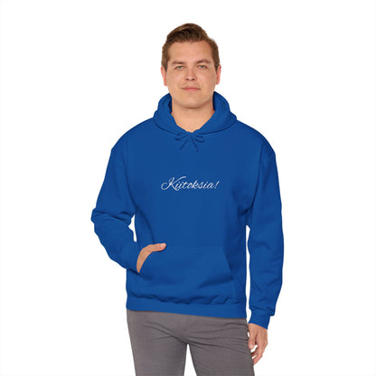 Eco-Friendly Unisex Heavy Blend™ Hooded Sweatshirt - 'Kücksia!' with Cheerful Earth Design