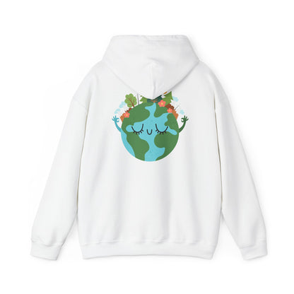 Eco-Friendly Unisex Heavy Blend™ Hooded Sweatshirt - 'Kücksia!' with Cheerful Earth Design