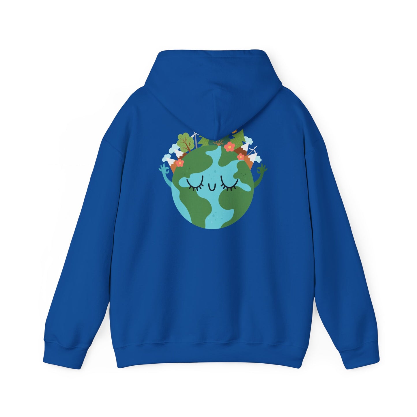 Eco-Friendly Unisex Heavy Blend™ Hooded Sweatshirt - 'Kücksia!' with Cheerful Earth Design