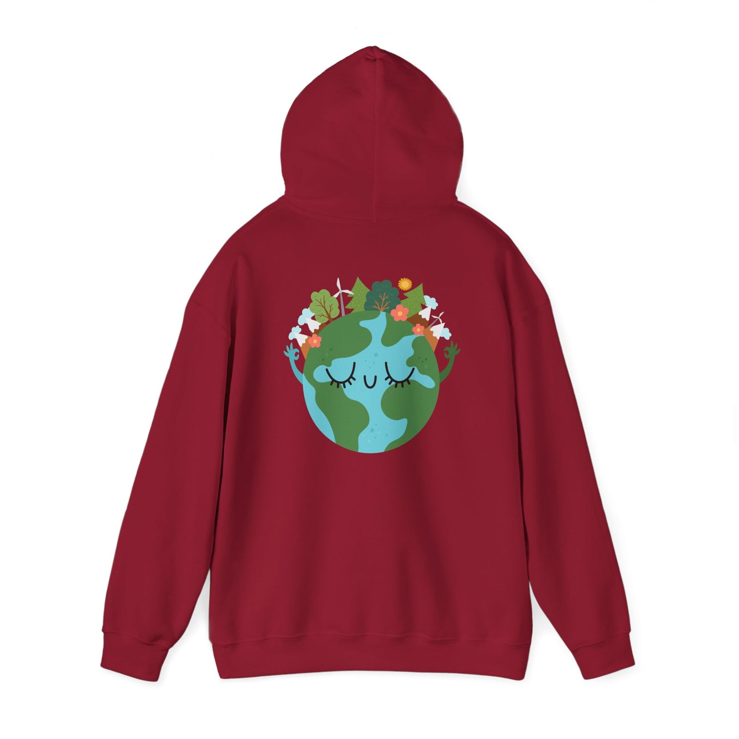 Eco-Friendly Unisex Heavy Blend™ Hooded Sweatshirt - 'Kücksia!' with Cheerful Earth Design